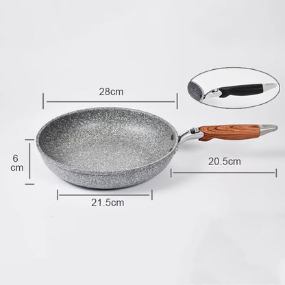 Durable Stone Frying Wok Pan – Non-Stick Ceramic Pot for Induction & Gas Stove, Skillet for Steak Cooking