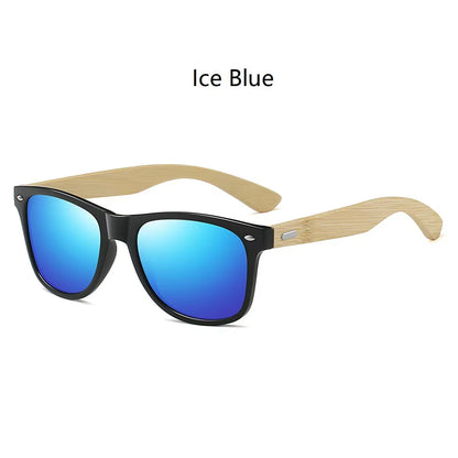 Bamboo Wood Vintage Square Sunglasses Men Women Luxury Brand Designer Sun Glasses Wooden Driving Fishing UV400 Eyewear