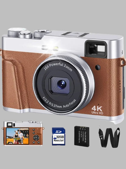 4K Digital Camera Auto Focus 48MP Vlogging Camera Perfect for YouTube Creators, Beginners, and Photography Enthusiasts