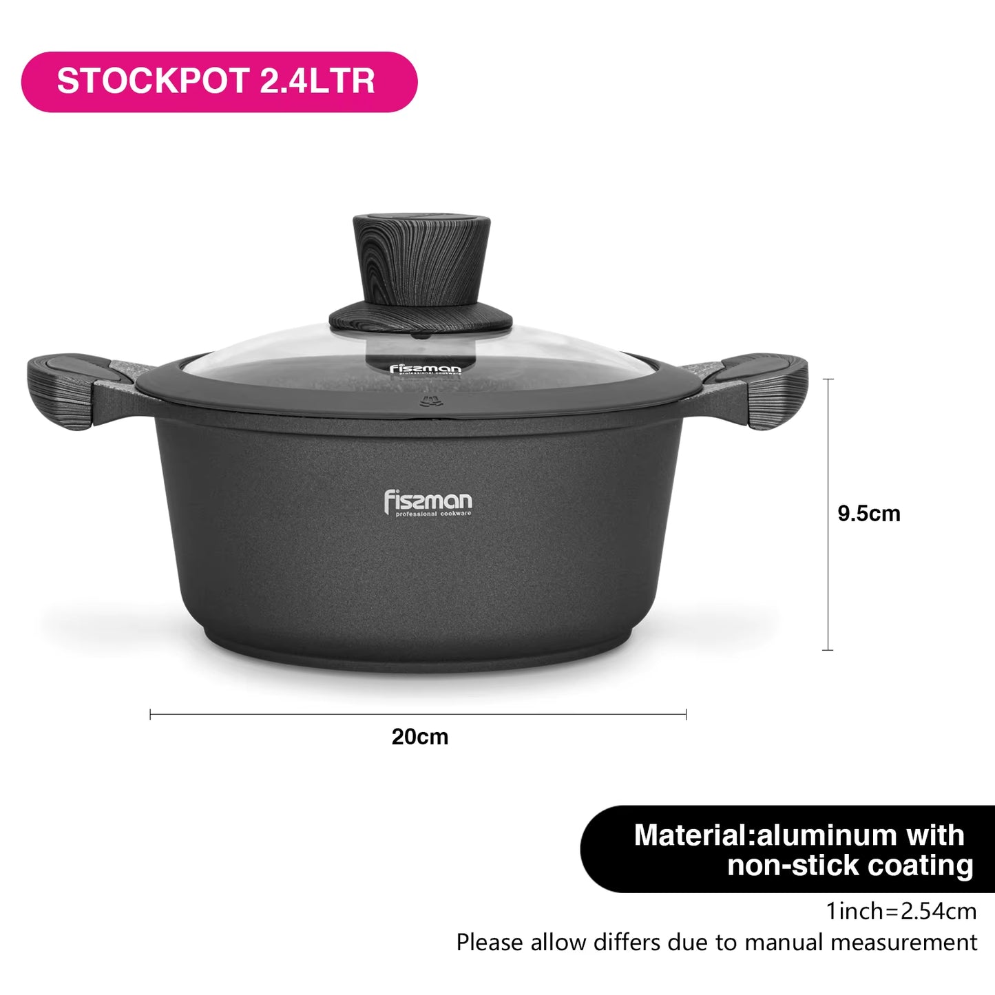 Portable Aluminum Nonstick Soup Pot with Lid – Casserole Stockpot for Home, Bar, and Restaurant Cooking