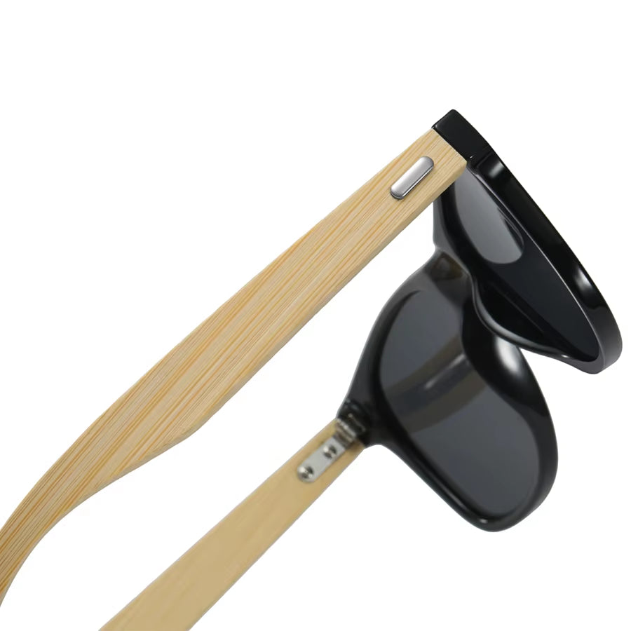 Bamboo Wood Vintage Square Sunglasses Men Women Luxury Brand Designer Sun Glasses Wooden Driving Fishing UV400 Eyewear