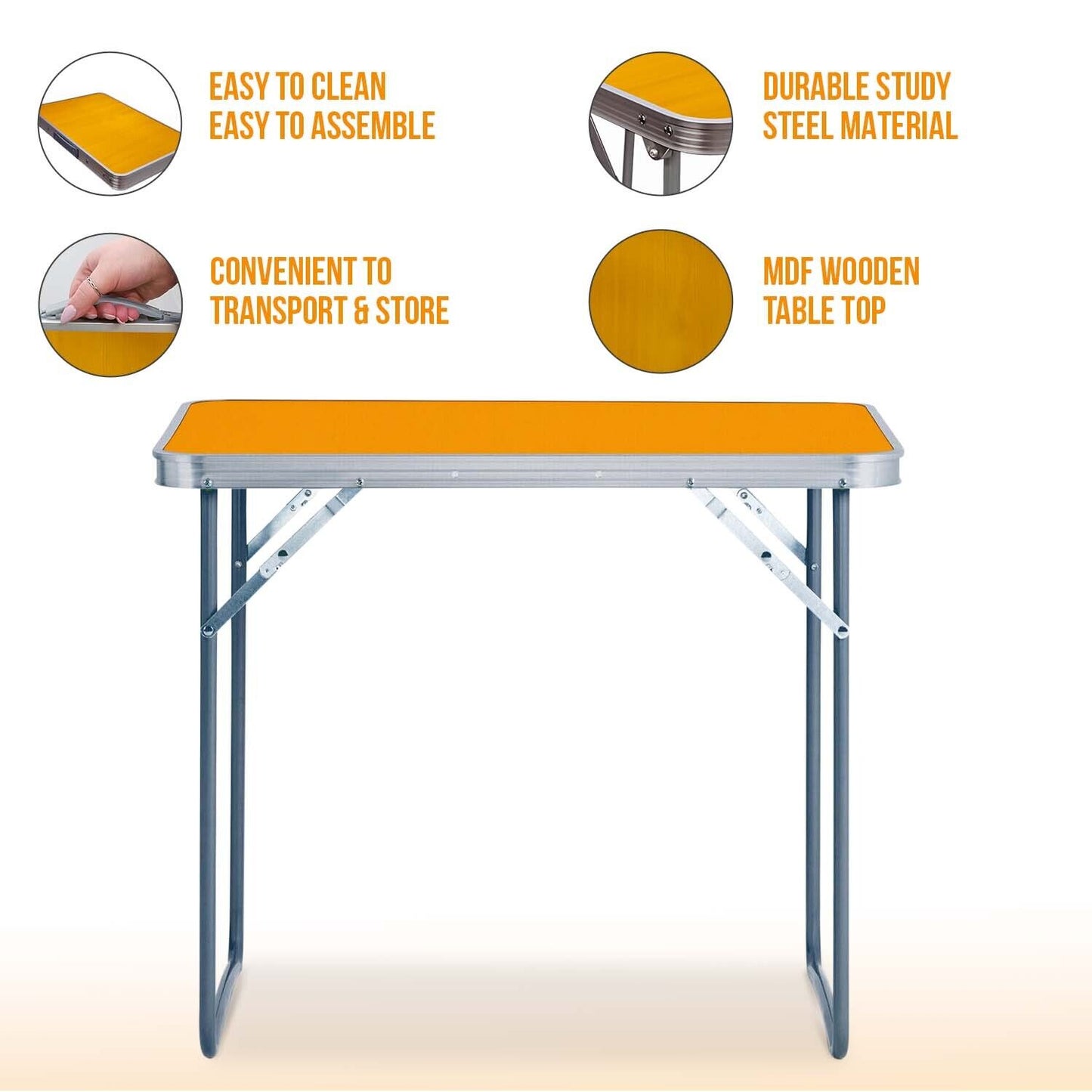 Portable Folding Table – Ideal for Camping, Garden Parties, BBQs & Picnics