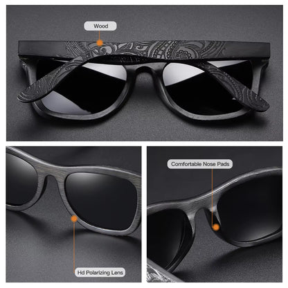 GM Wooden Male Lady Sunglasses Men'S Luxury Brand Designer Polarized Sun Glasses Vintage Sunglass Women Eyewear with Box