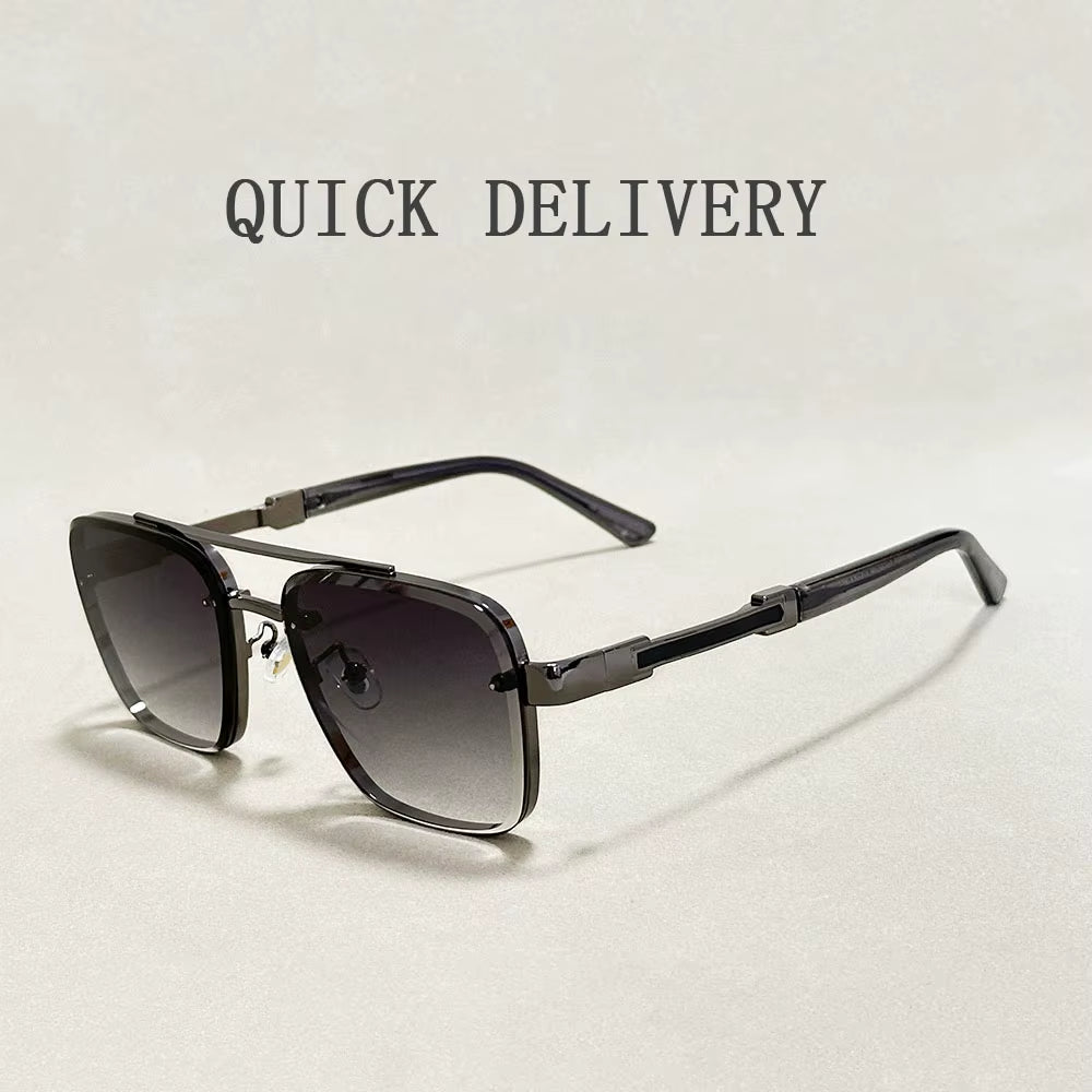 Luxury Fashion Square Sunglasses for Men & Women – Trendy Vintage UV Protection Glasses