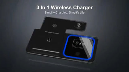 3-in-1 Fast Wireless Charging Station | Foldable Charger Dock for iPhone 16/15/14, Apple Watch & AirPods