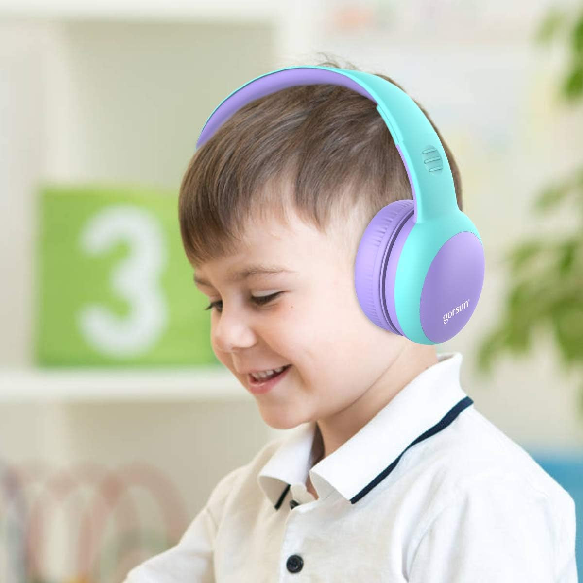 Bluetooth Kids Headphones with 85Db Limited Volume, Children'S Wireless Bluetooth Headphones, Foldable Bluetooth Stereo Over-Ear Kids Headsets