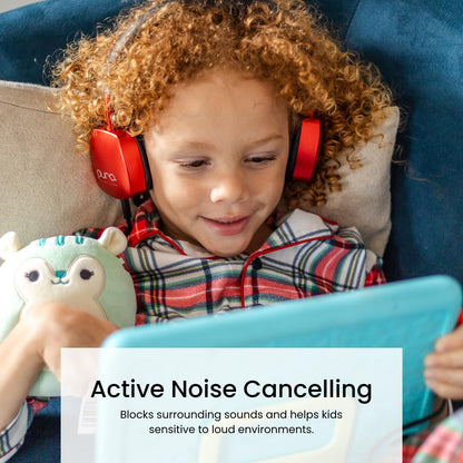 PuroQuiet Plus Volume Limited On-Ear Active Noise Cancelling Bluetooth Headphones for Kids