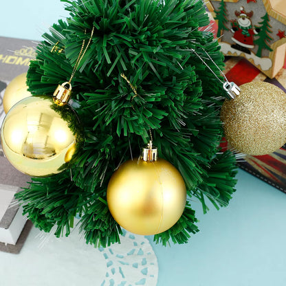 24Pcs Christmas Ball Set 6Cm Christmas Tree Decoration Hanging Ball Christmas Pendant Christmas Tree Pendant Home Garden Decor