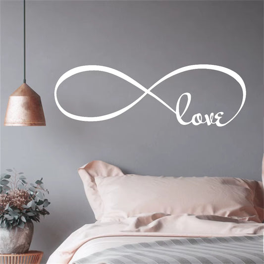 Bedroom Wall Decals Symbol of Infinity Love Romantic Stickers Home Decoration Accessories for Living Room Vinyl Murals Y561