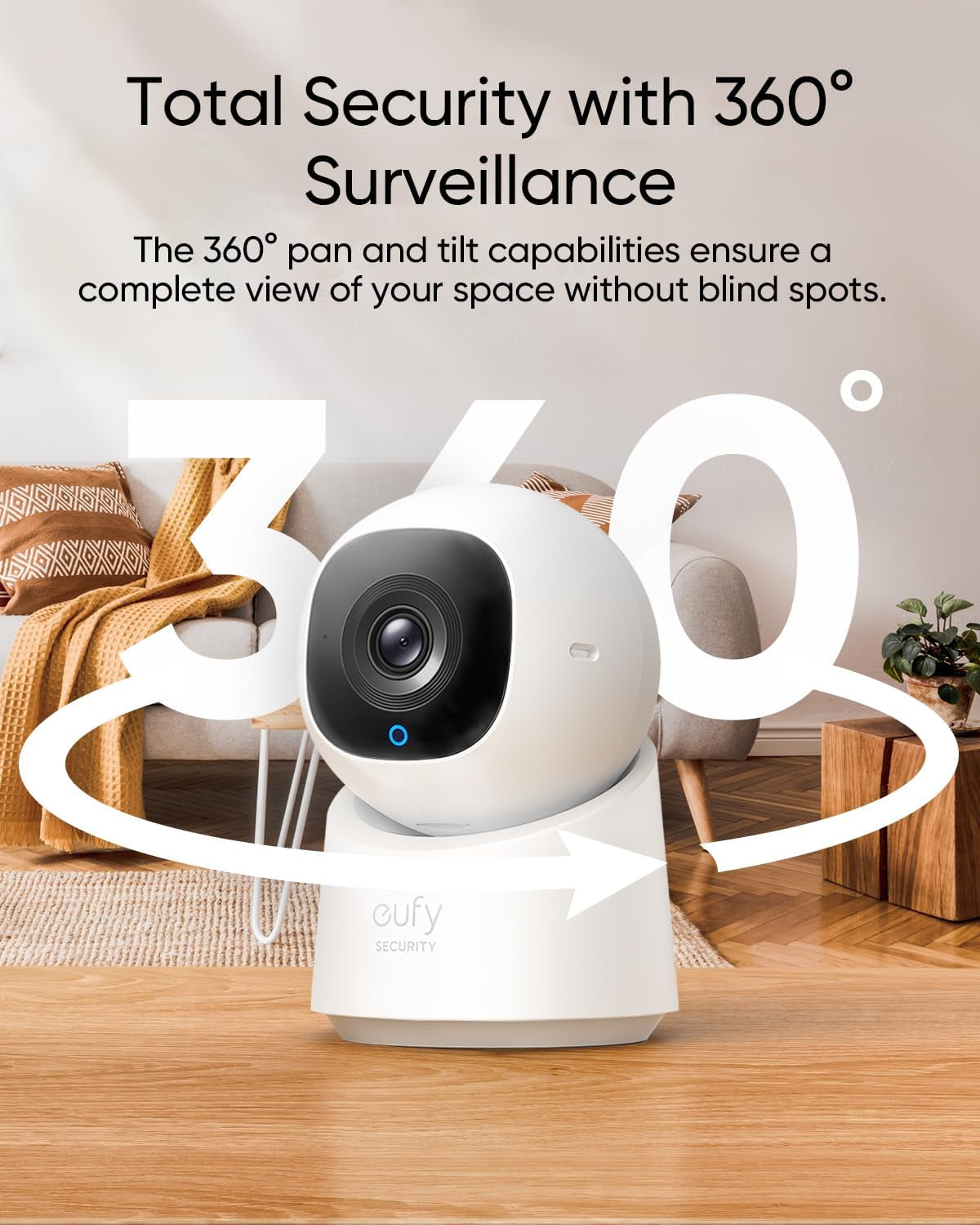 Indoor Cam C210 1080P Resolution Security Camera Indoor with 360° Pan and Tilt, Plug-In Home Security Camera with Wi-Fi, Human/Motion AI, No Monthly Fee