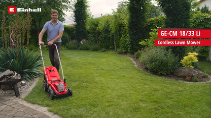 Einhell Cordless Lawnmower 33Cm Power X-Change with Battery and Charger GE-CM 18