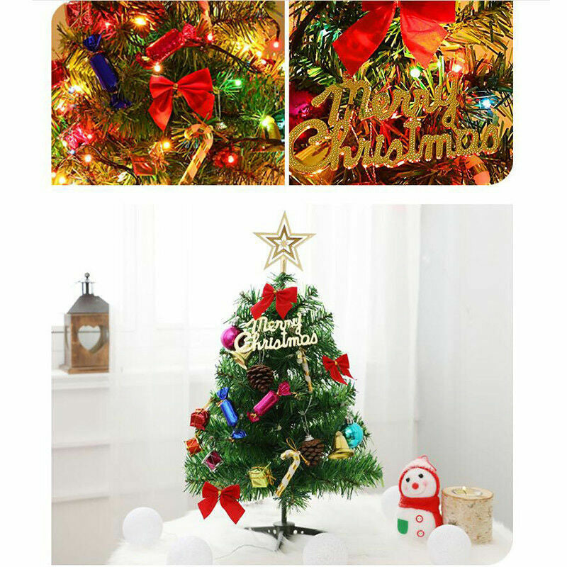 Tabletop Artificial Small Mini Christmas Treeled Lights Ornament