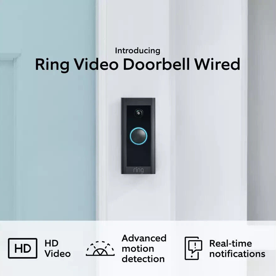 Ring Video Wired Doorbell (Boxed, NEW) 1080P Video, Two-Way Talking - FREEPOST