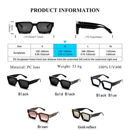 Ruiao Retro Black Millionaire Shades Luxury Sunglasses 2024 Designer Square Sunglasses for Men and Women