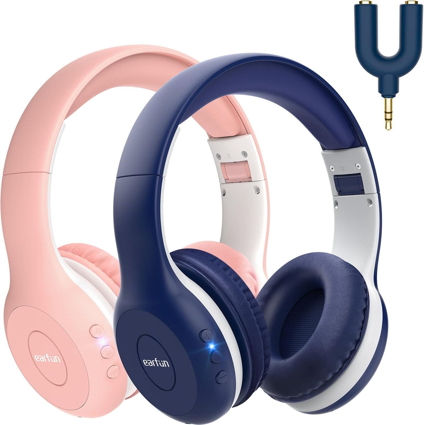 Kids Wireless Bluetooth Headphones | 85/94dB Volume Limit, Hi-Fi Stereo Sound, 40-Hour Playtime, Foldable Design for School & Travel