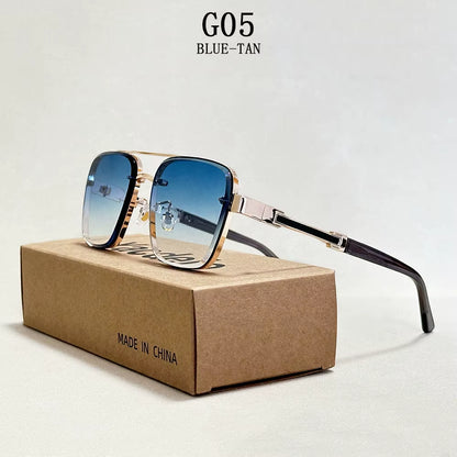 Luxury Fashion Square Sunglasses for Men & Women – Trendy Vintage UV Protection Glasses