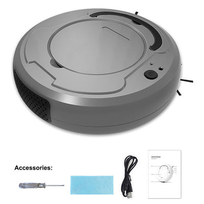 Smart 3-in-1 Robotic Vacuum Cleaner – Slim Design, USB Charging, 90-Min Runtime