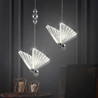 Butterfly Led Pendant Lights Nordic Hanging Lamp Indoor Lighting for Bedside Living Dining Room Kitchen Pendente Iluminação