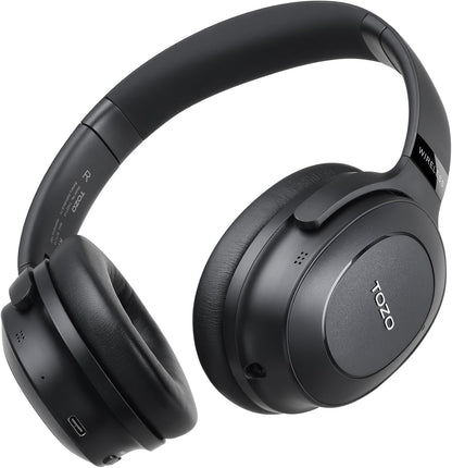 HT2 Hybrid Active Noise Cancelling Wireless Headphones, 60H Playtime Lossless Audio over Ear Bluetooth Headphones, Hi-Res Audio Deep Bass Foldable Lightweight Headset for Workout