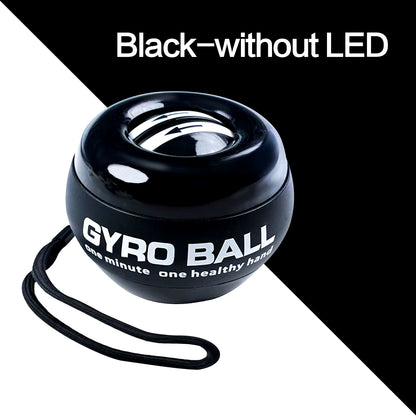 LED Gyroscopic Power Trainer Ball – Autostart Range Gyro Wrist Ball for Muscle Strength, Arm & Hand Fitness