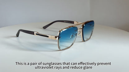 Luxury Fashion Square Sunglasses for Men & Women – Trendy Vintage UV Protection Glasses