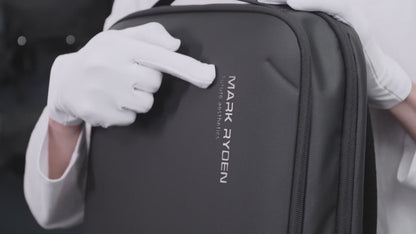 MARK RYDEN Slim Laptop Backpack for Men Business Minimalist Backpack Zipper Scratch Resistant with USB