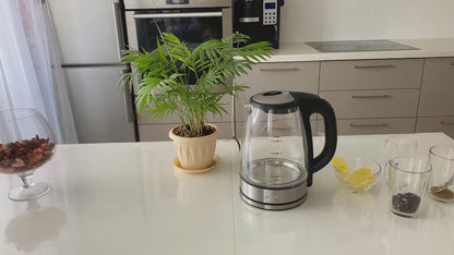 2L Larger Capacity Electric Kettle Temperature Control 4 Hours Keep Warm 2200W LED Indicator Removable Filter Glass Body