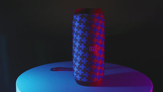 T&G TG117 Portable Bluetooth 5.3 Speaker – Wireless Outdoor Woofer with FM Radio, USB, TF Card & Free Call Mic