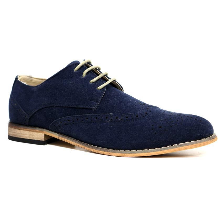 Mens New Faux Suede Lace up Casual Formal Office Work Lace up Brogues Shoes Size