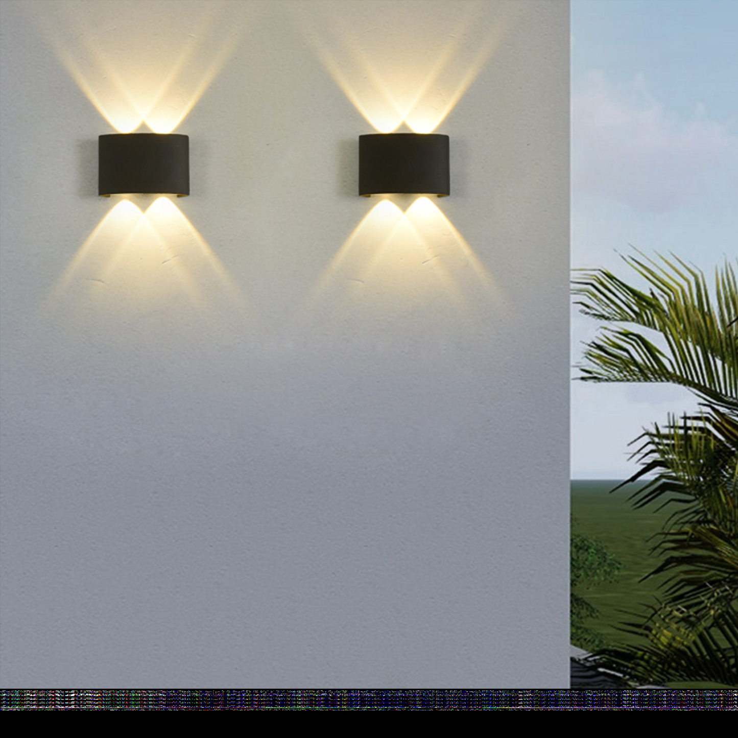 Modern LED up down Wall Lights Lighting Fixture Outdoor Indoor Lamp Lighting UK