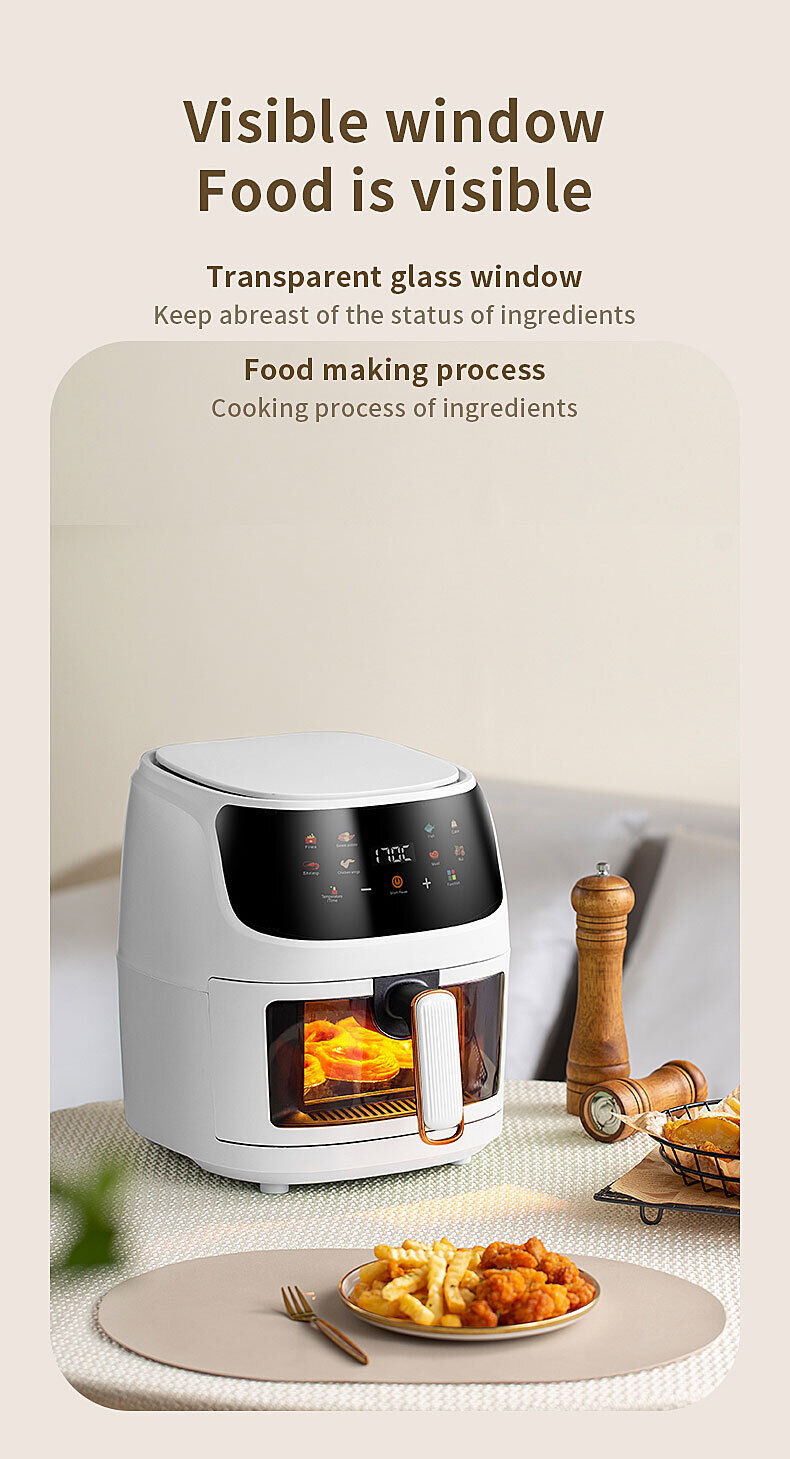 DBL MAX 5-Litre Transparent Air Fryer – Healthy Cooking, Made Simple!