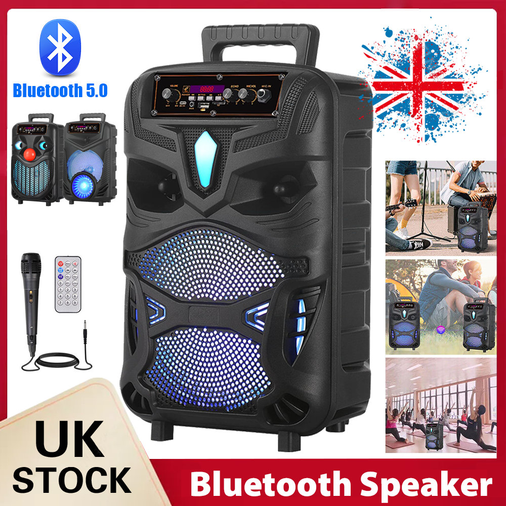 Portable Bluetooth Speaker Subwoofer with Bass Sound System for Parties – Comes with Mic