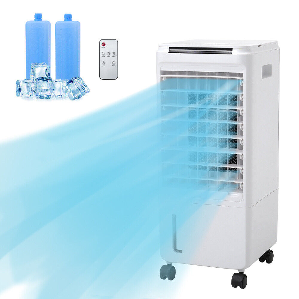 7L Portable Air Cooler Fan with Remote Control – Ice Cold Air Conditioning Unit with LED Display, Adjustable Speeds & Timer – Humidifier & Cooling System for Home or Office (80W)