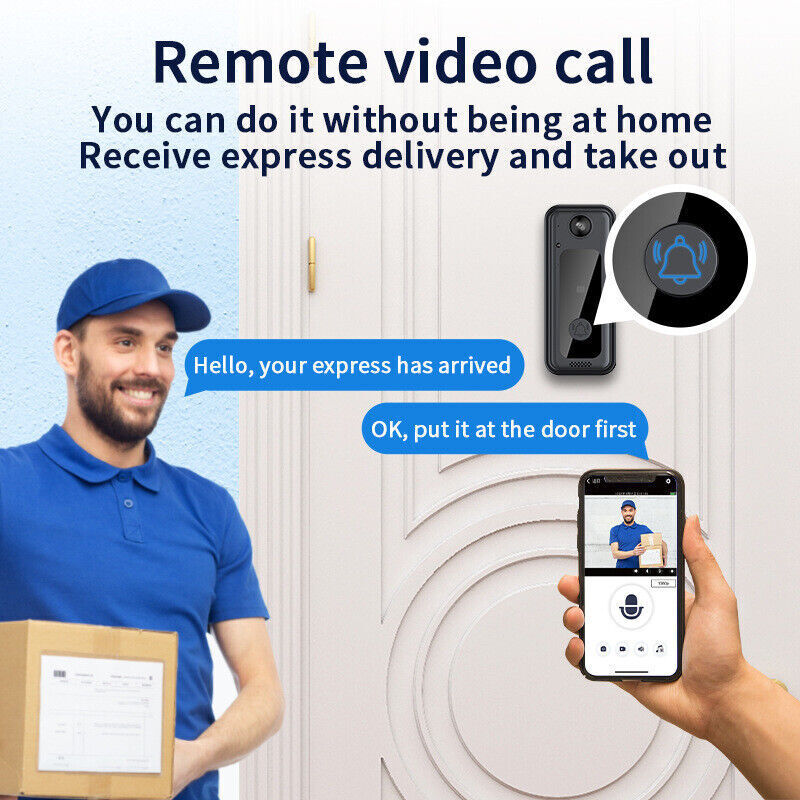  Wireless WiFi Smart Video Doorbell Security Camera with Intercom