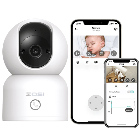 Baby Monitor PTZ WiFi Camera – 2K Indoor CCTV Camera with Auto Tracking & 2-Way Talk | 32GB Card Included