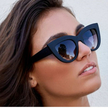 Fashion Cat Eye Sunglasses Womens Retro Vintage Shades Oversized Designer Large