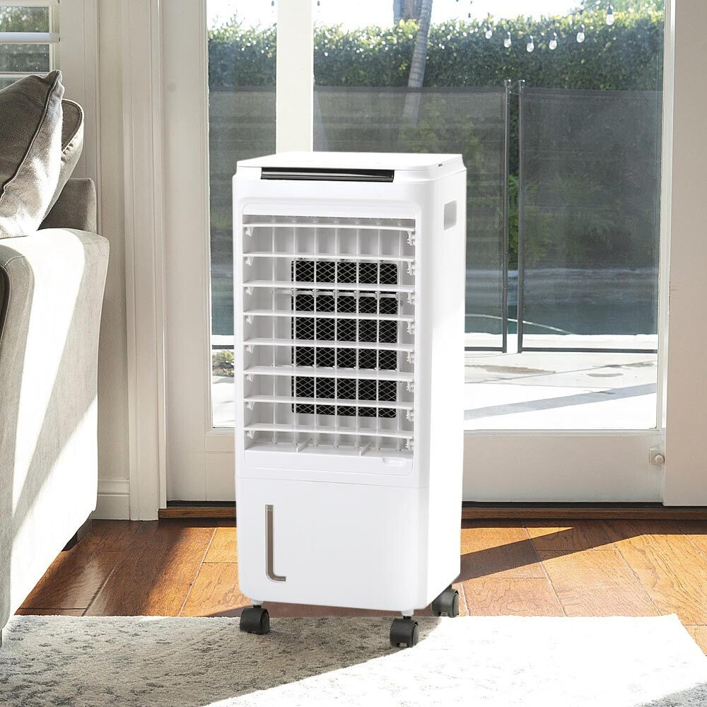 7L Portable Air Cooler Fan with Remote Control – Ice Cold Air Conditioning Unit with LED Display, Adjustable Speeds & Timer – Humidifier & Cooling System for Home or Office (80W)