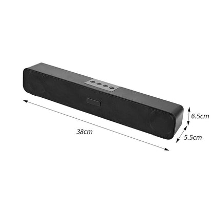 Bluetooth 5.0 Wireless TV Soundbar Speaker 3D Sound Bar Home Subwoofer Black