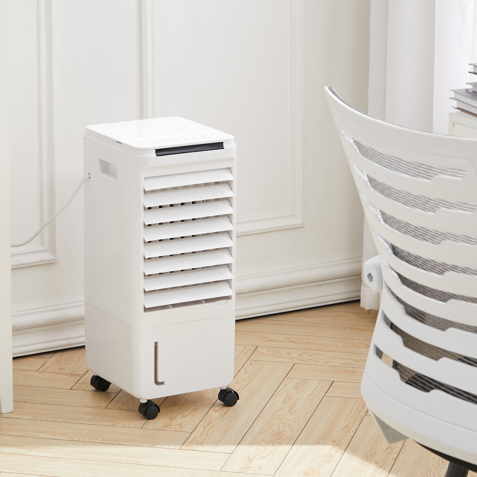 7L Portable Air Cooler Fan with Remote Control – Ice Cold Air Conditioning Unit with LED Display, Adjustable Speeds & Timer – Humidifier & Cooling System for Home or Office (80W)