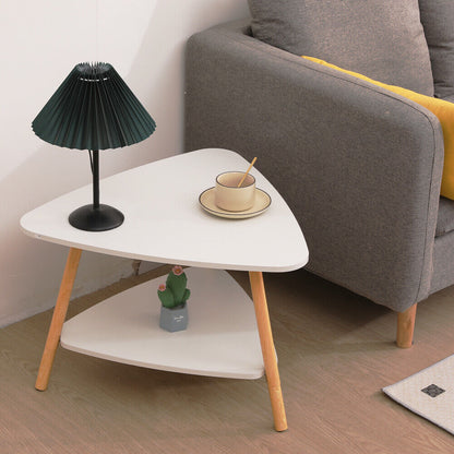 Modern White Simple Coffee Table - Sofa Side Table, End Table for Living Room