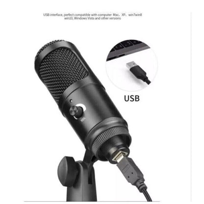 Professional USB Streaming Microphone Kit – Cardioid Condenser Mic for Podcasting, Gaming, Live Streaming & Recording