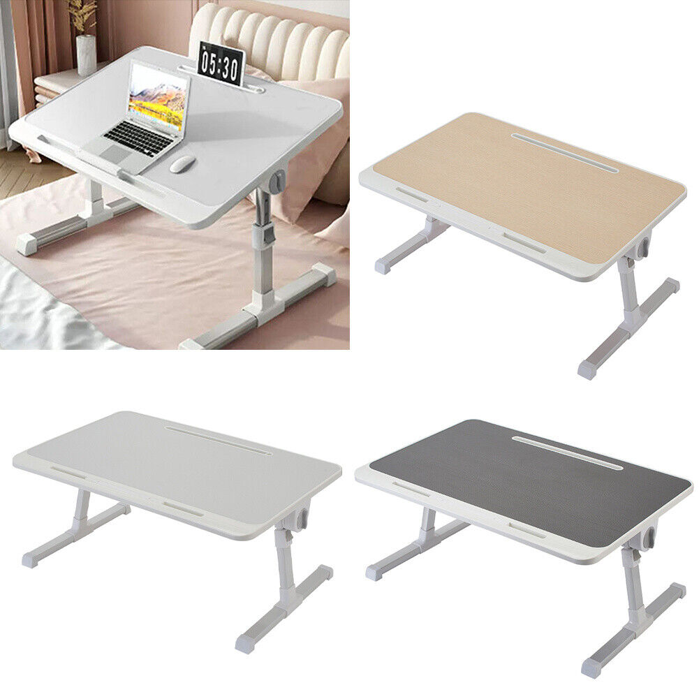 Adjustable Folding Laptop Table Desk with USB Socket – Portable Bed Tray for Sofa, Couch, and Workstation Use