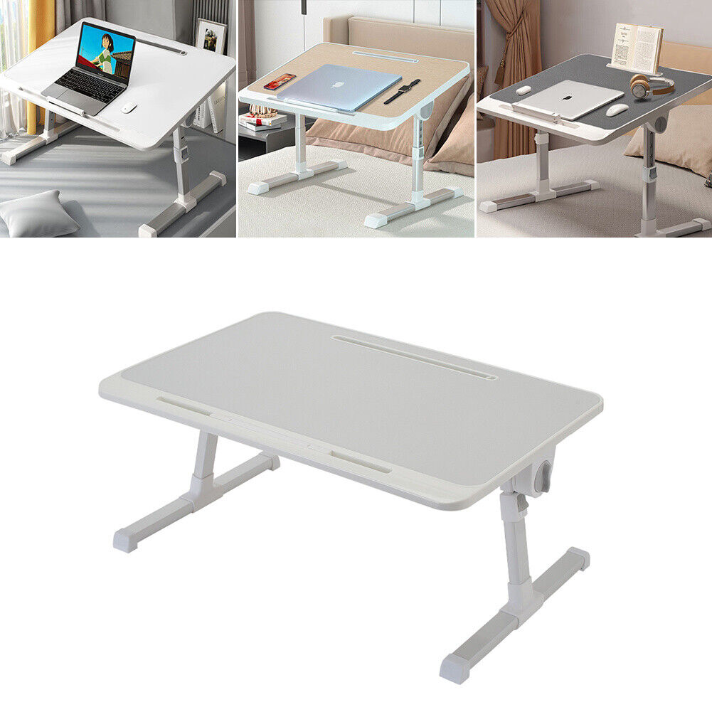 Adjustable Folding Laptop Table Desk with USB Socket – Portable Bed Tray for Sofa, Couch, and Workstation Use