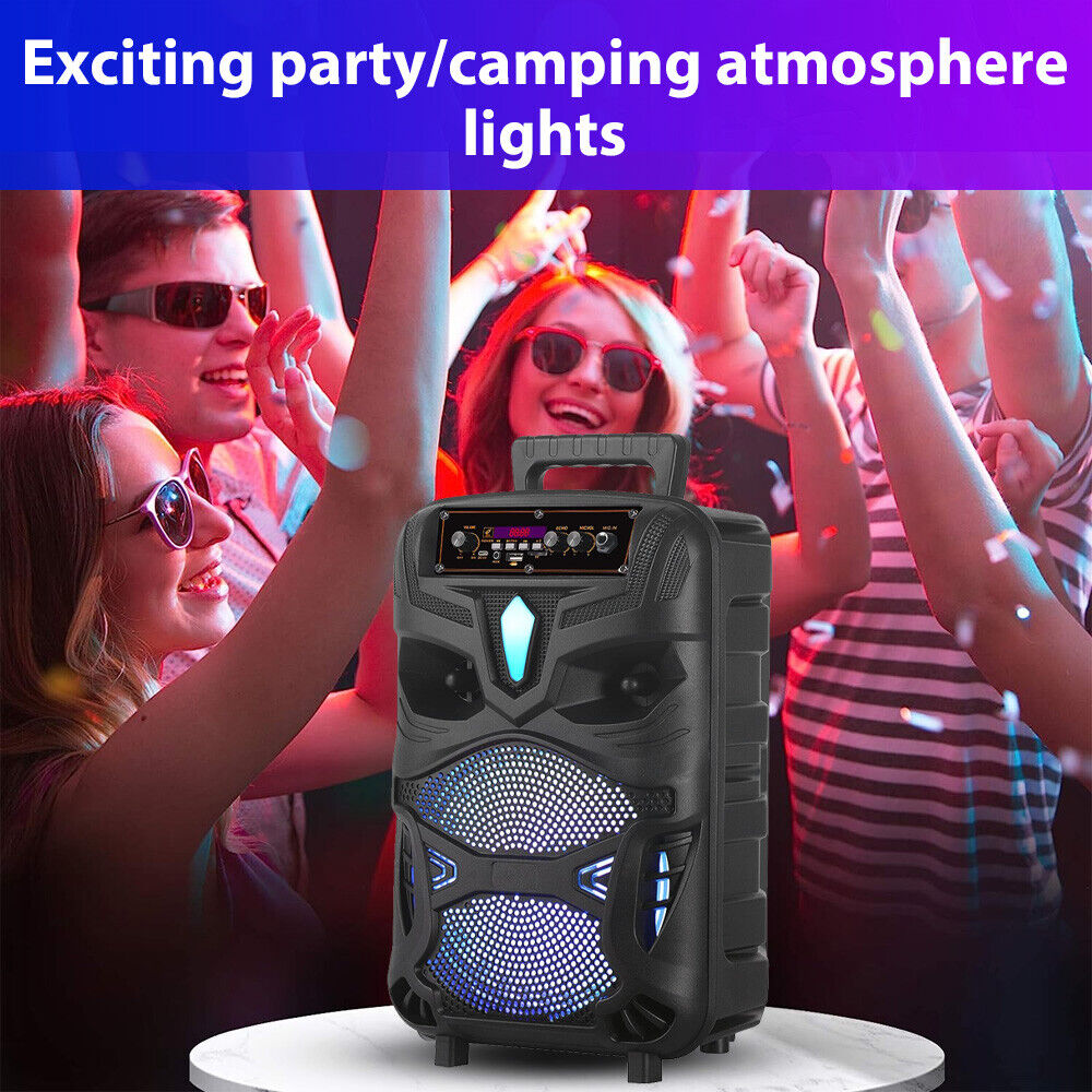 Portable Bluetooth Speaker Subwoofer with Bass Sound System for Parties – Comes with Mic