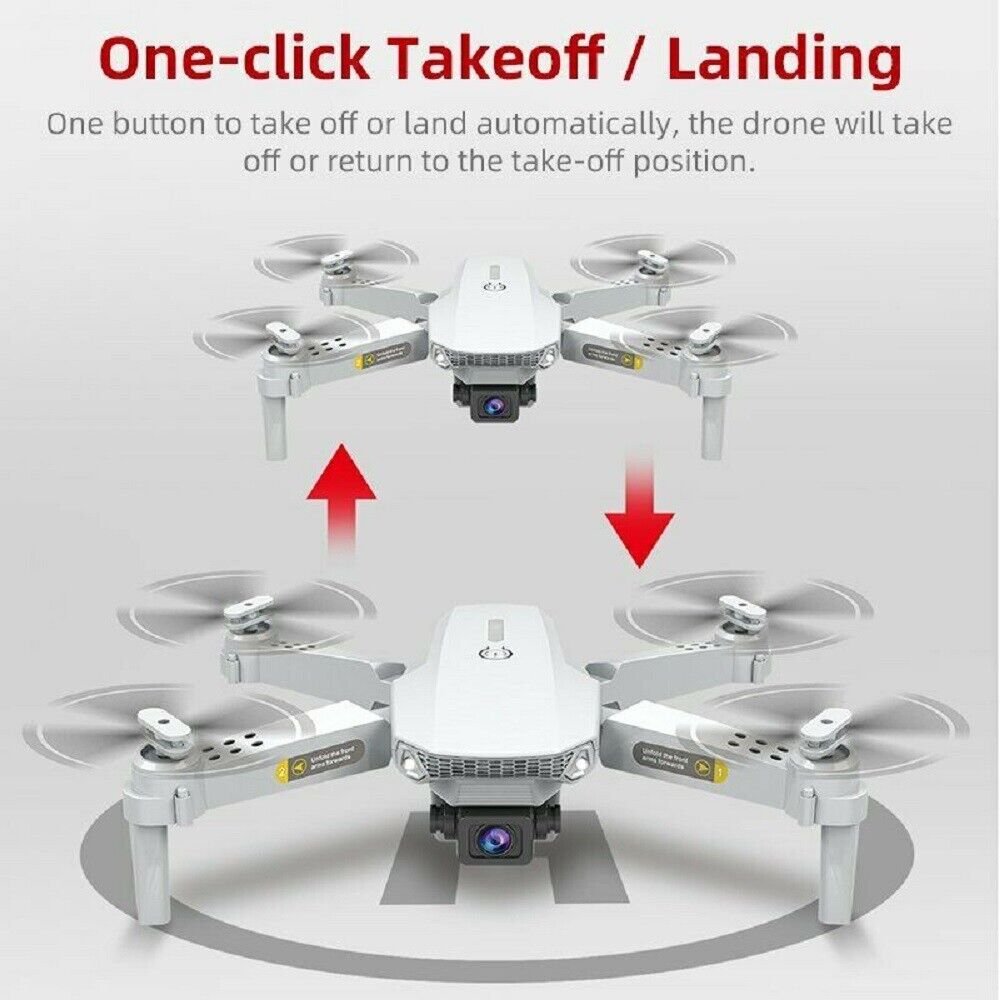 Drone Foldable Quadcopter Transmission WIFI FPV 4K HD Dual Camera 3 Batteries