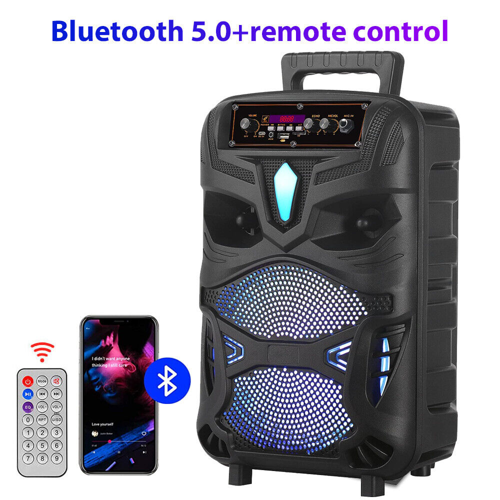 Portable Bluetooth Speaker Subwoofer with Bass Sound System for Parties – Comes with Mic