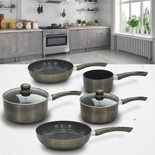 Titanium Pro Non-Stick Ceramic Cookware Set – 7-Piece Premium Aluminum Pan Set