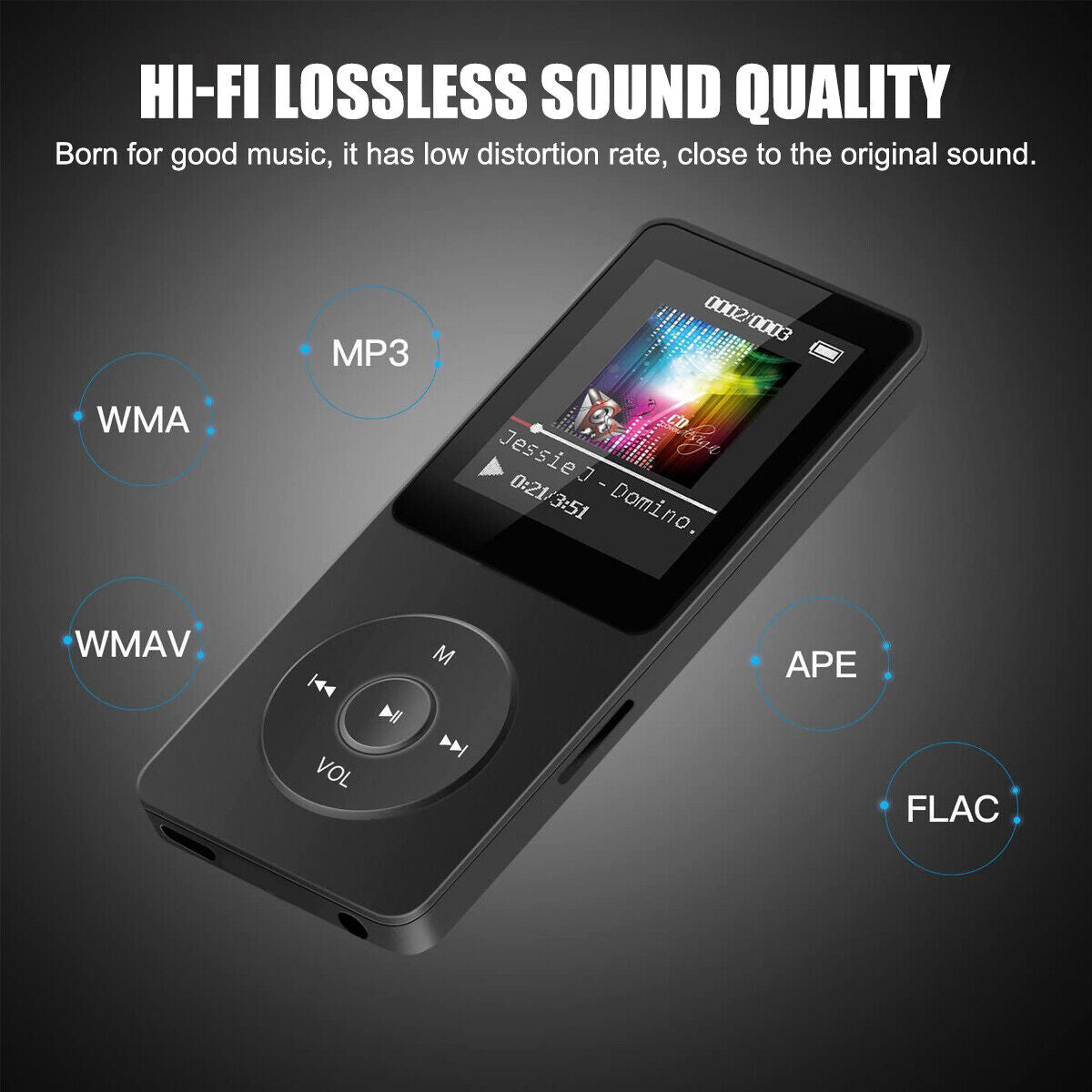 Portable Bluetooth MP4/MP3 Lossless Hi-Fi Music Player with FM Radio and Recorder