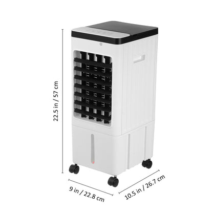 8L Portable Air Cooler Fan with Remote Control – Ice Cold Evaporative Cooling Unit with 3 Ice Packs, 3 Speeds, Timer & Large Water Tank – Eco-Friendly Conditioner for Home or Office (65W)