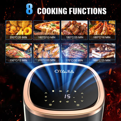 DBL MAX 5L Transparent Digital Air Fryer – Healthy Cooking Redefined!